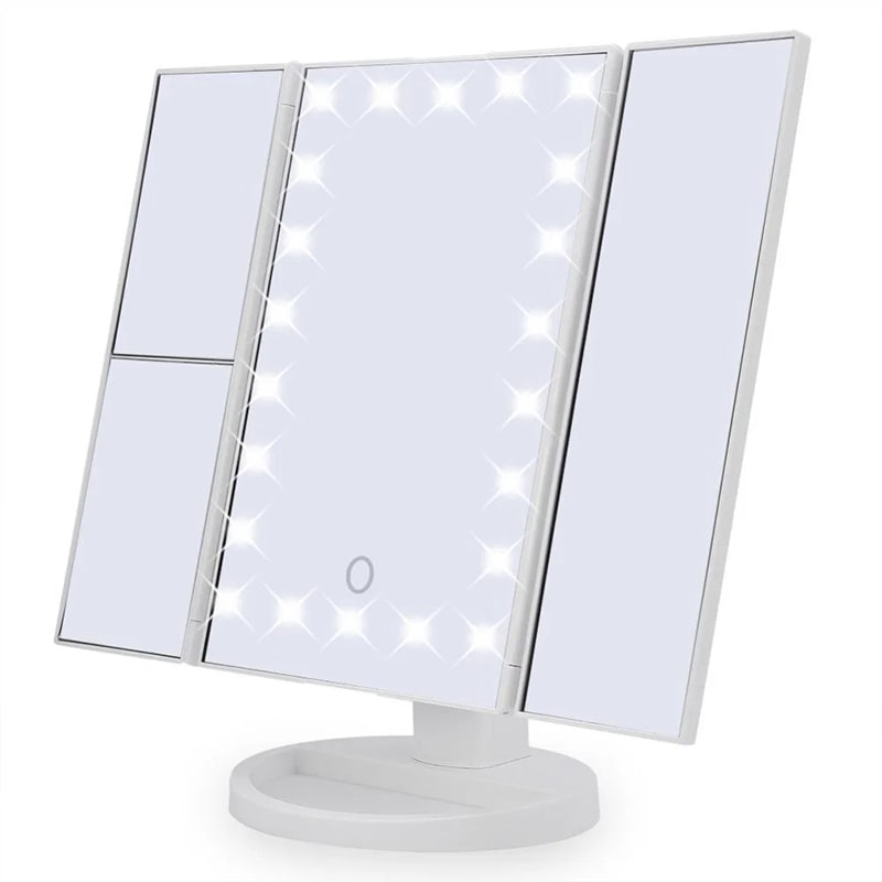 Косметическое зеркало  baziator - Superstar Magnifying Mirror с 24 LED, белое