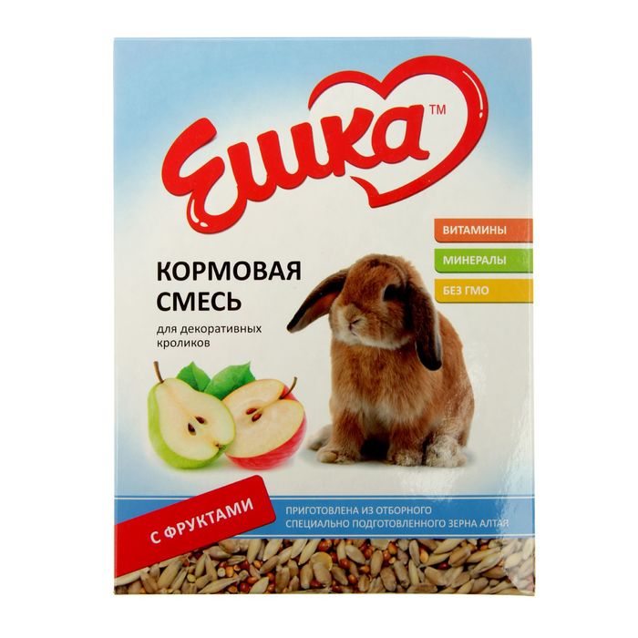 Кормовая смесь для декоративных кроликов ЕШКА с фруктами, 450 г