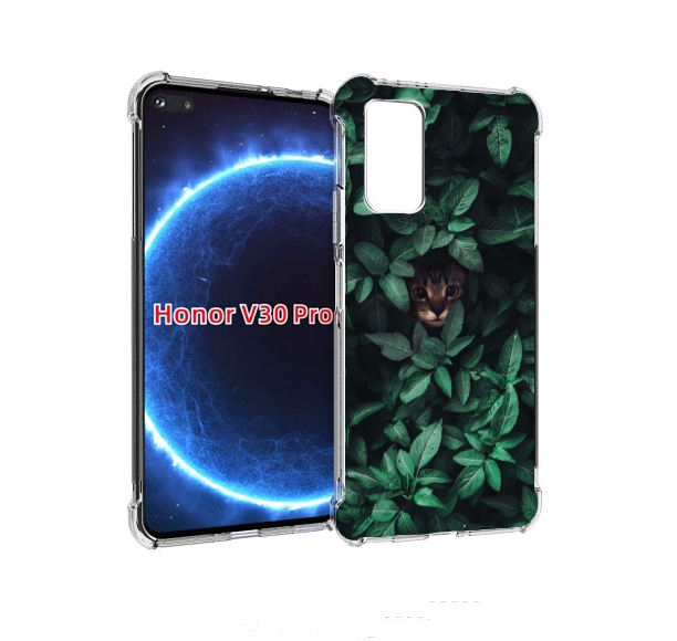 

Чехол бампер MyPads котенок в листьях для Honor V30 Pro, Прозрачный, Tocco