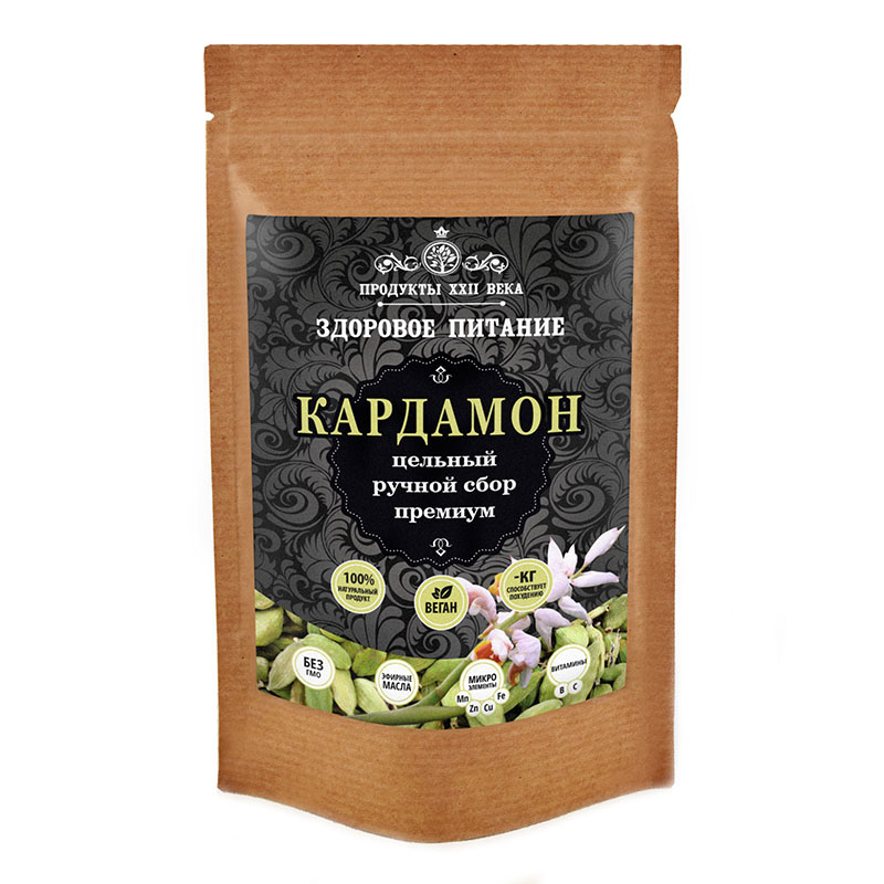 

Суперфуд Продукты XXII века Кардамон Премиум, плод целый