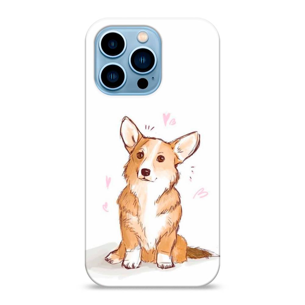 

Пластиковый чехол "Корги любовь" на Apple iPhone 13 Pro, 14320-1