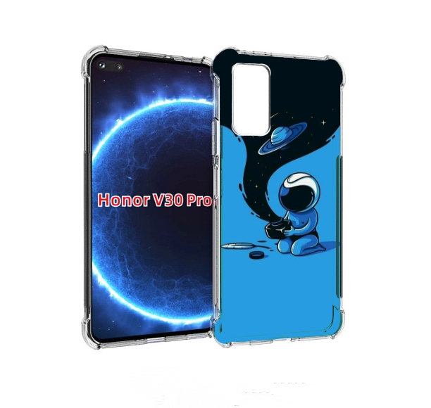 

Чехол бампер MyPads космос из черной краски для Honor V30, Прозрачный, Tocco