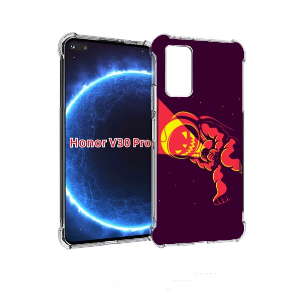 

Чехол бампер MyPads космонавт-в-хеллуин для Honor V30 Pro, Прозрачный, Tocco