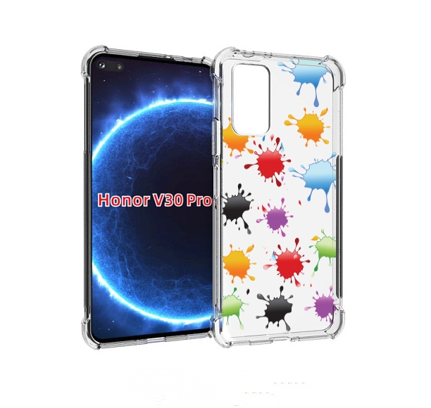 

Чехол бампер MyPads кляксы для Honor V30 Pro, Прозрачный, Tocco