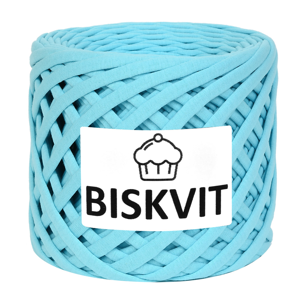 Трикотажная пряжа для вязания BISKVIT Мальдивы, 100% хлопок, 7-9мм, 100м