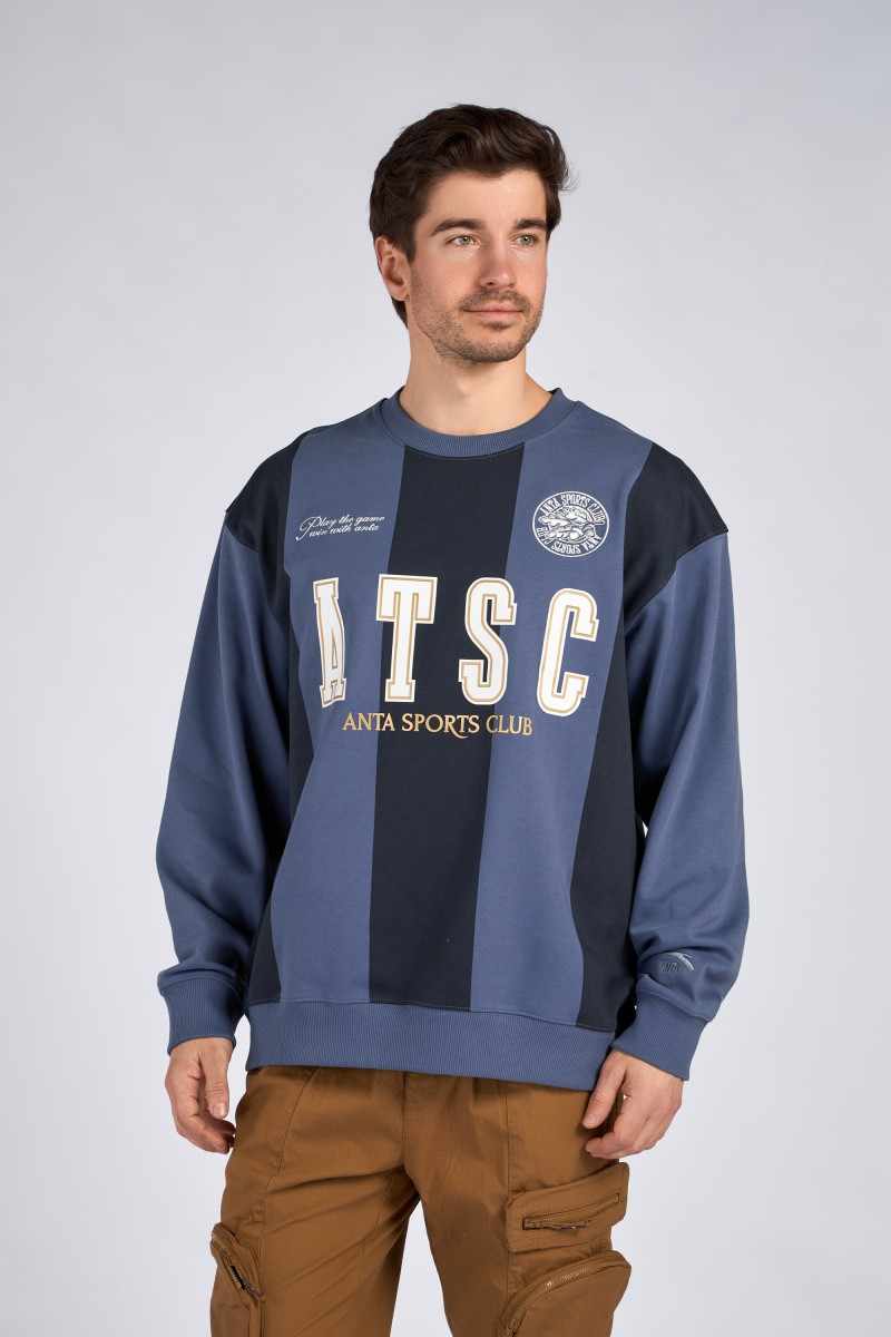 

Свитшот мужской Anta 852418740 Vintage sports синий XL, 852418740 Vintage sports