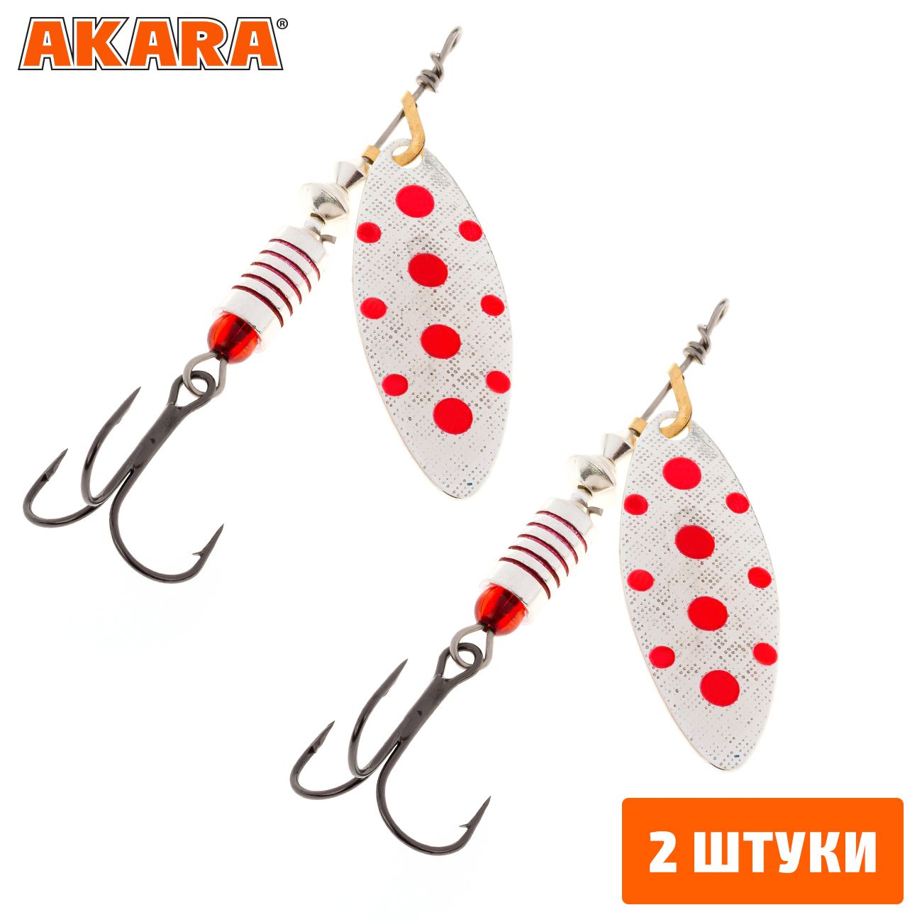 

Блесна вращающаяся Akara Action Series Long + 6,5 гр. A02 (2 Штуки, Long 1+