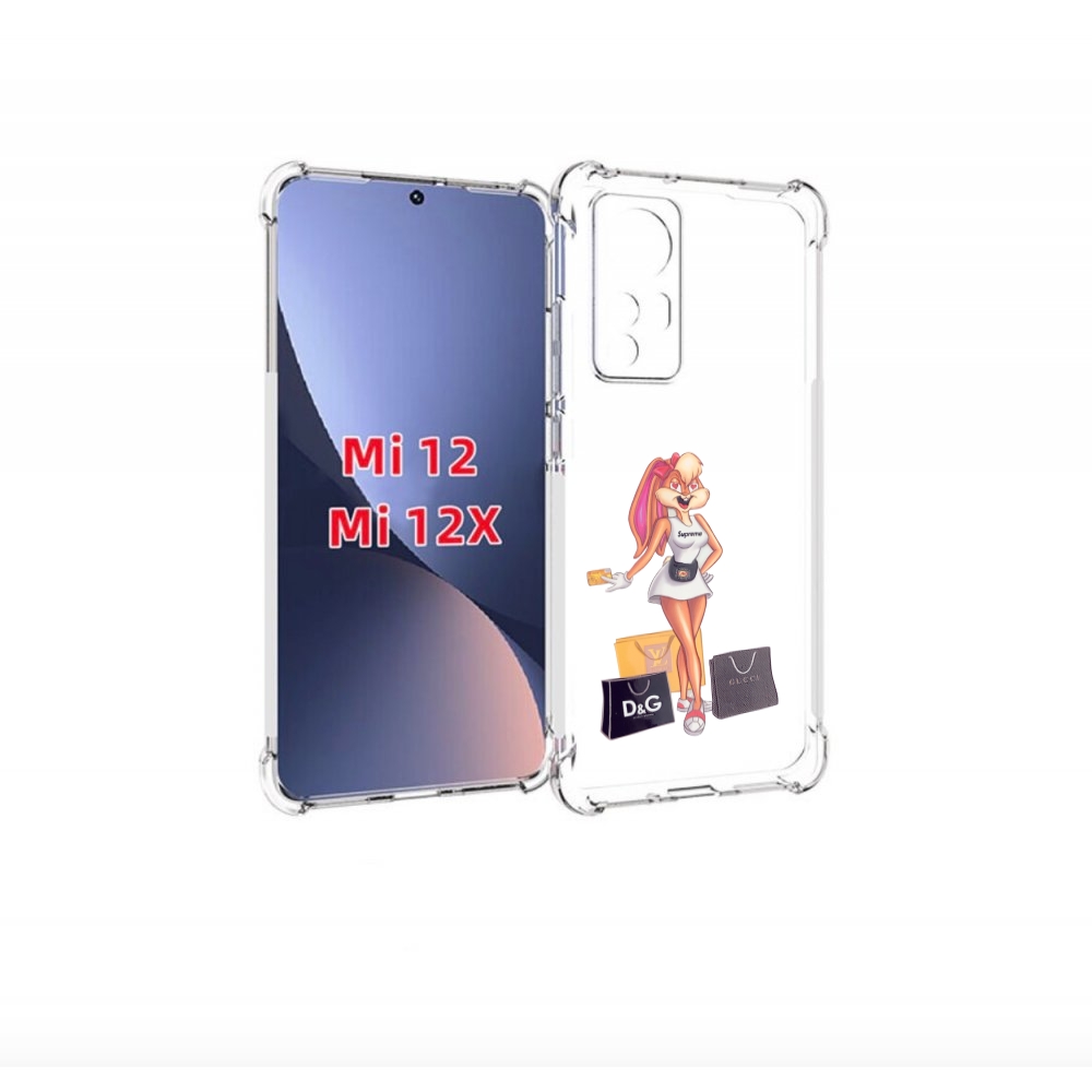 

Чехол бампер MyPads модница-зайка женский для Xiaomi 12., Прозрачный, Tocco