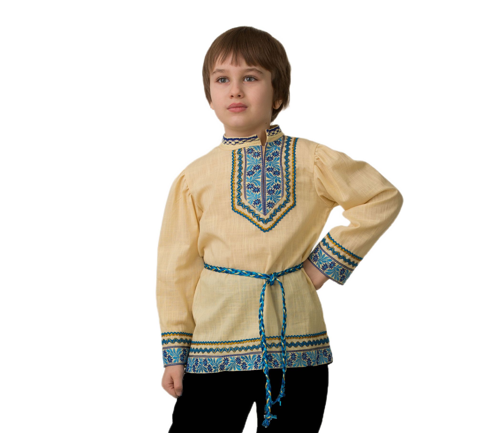 фото Рубашка вышиванка jeanees батик народный костюм, арт. 5605-1, размер: 128-64