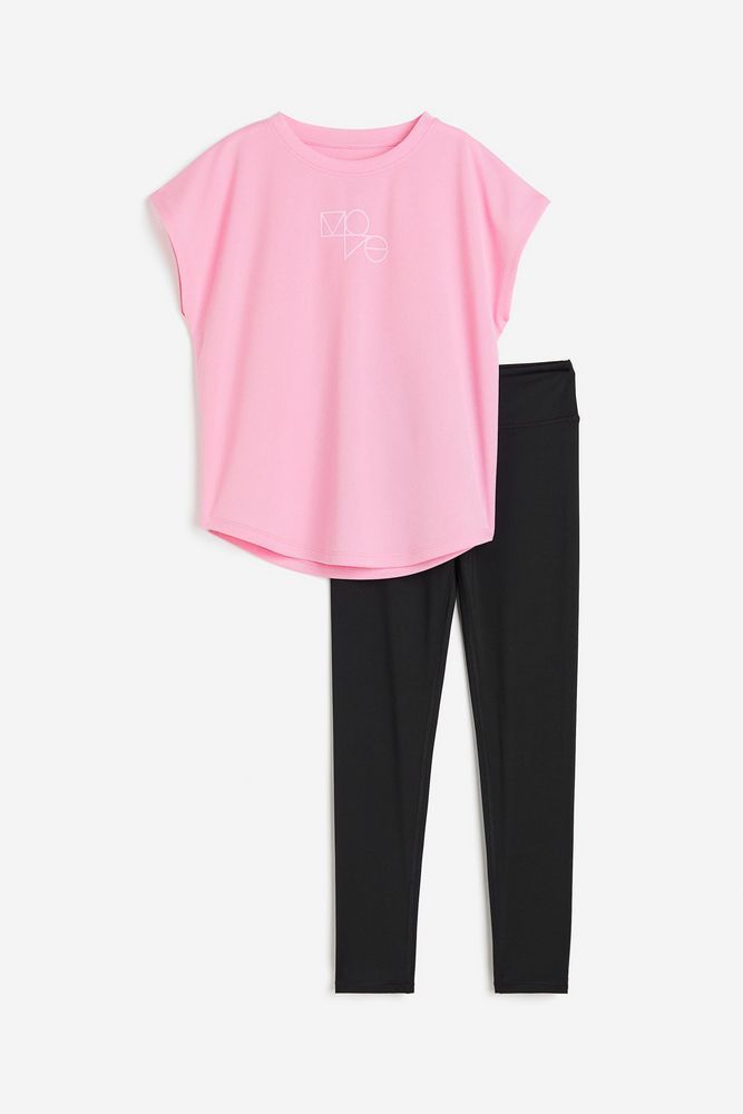 

Костюм повседневный детский H&M 1058368, Светло-розовый, черный, 158, 1058368