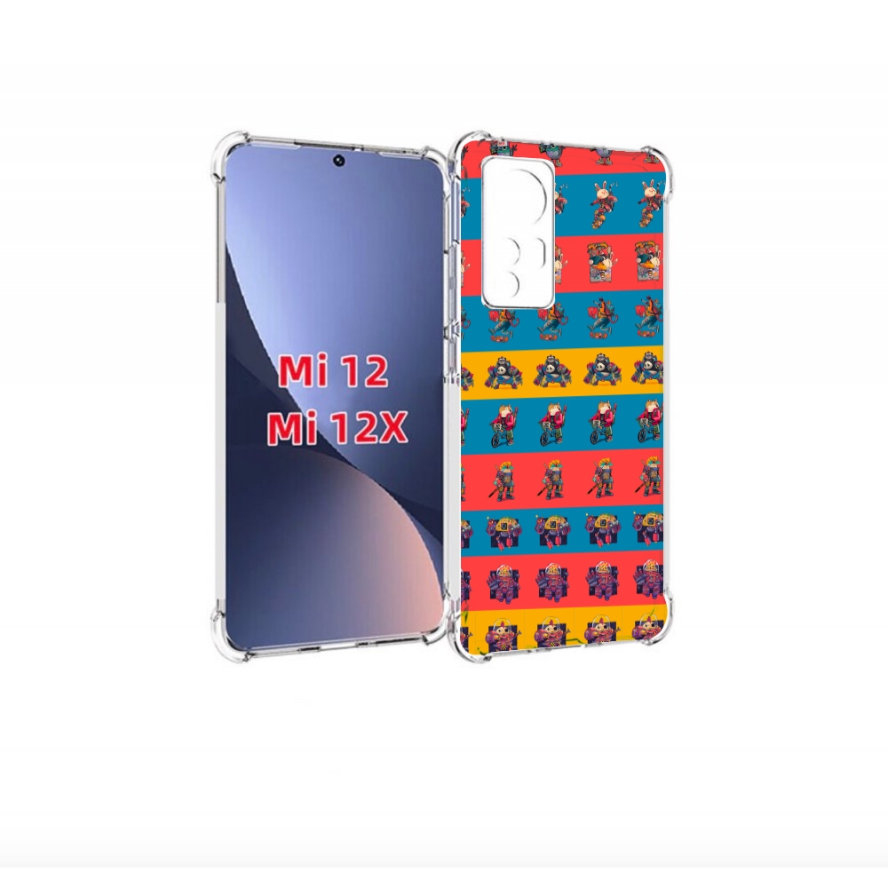 

Чехол бампер MyPads много стикеров для Xiaomi 12., Прозрачный, Tocco