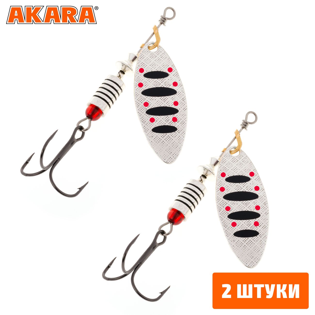 

Блесна вращающаяся Akara Action Series Long 00 2 гр. A15 (2 Штуки), Long 00