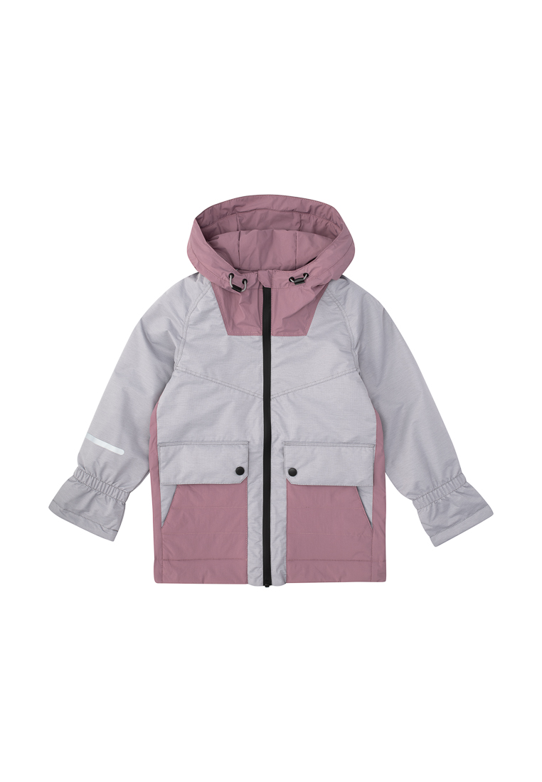 Куртка детская Oldos Мола OCSS23JK2T104, цвет серый_розовый, размер 152
