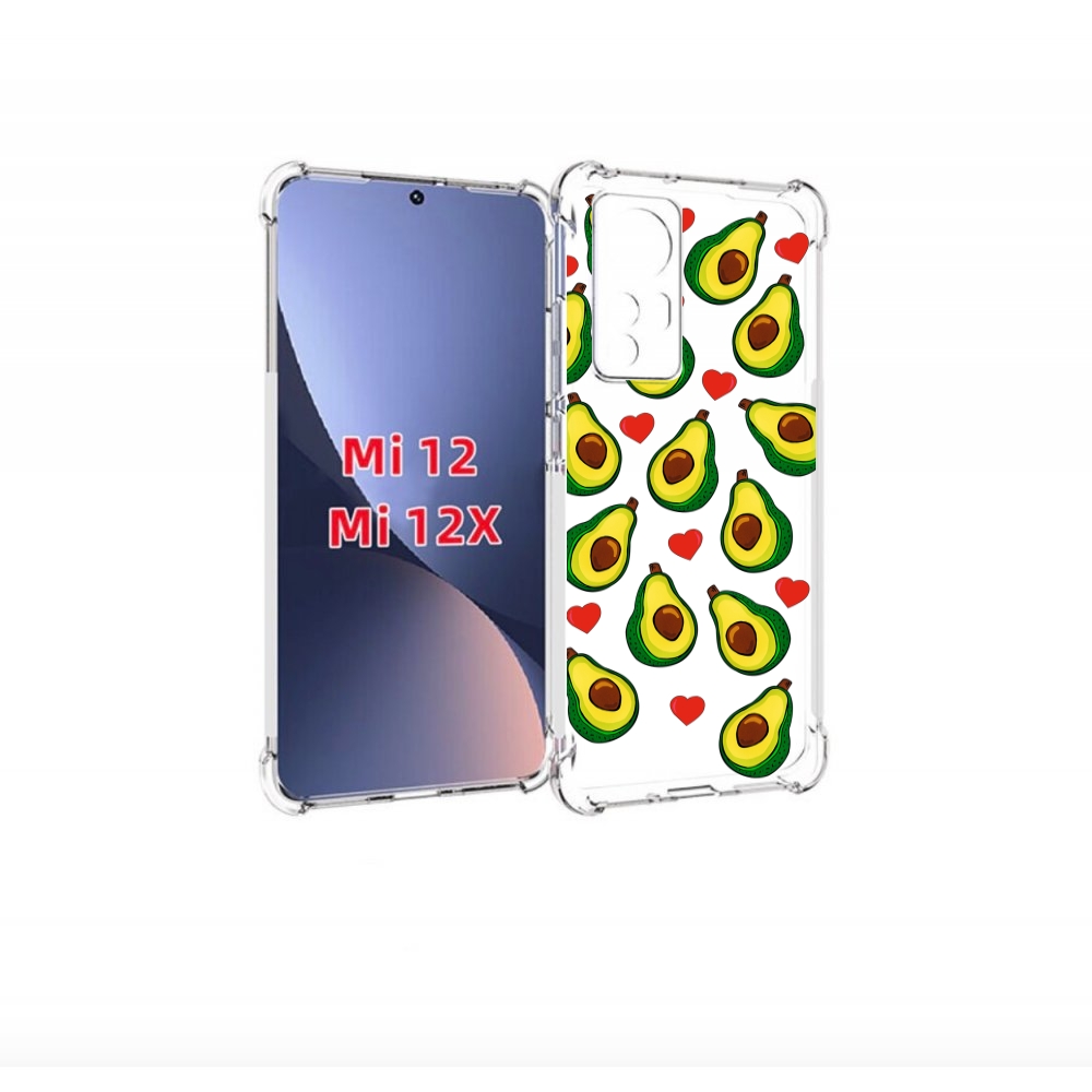 

Чехол бампер MyPads миленькие-авокадо для Xiaomi 12., Прозрачный, Tocco