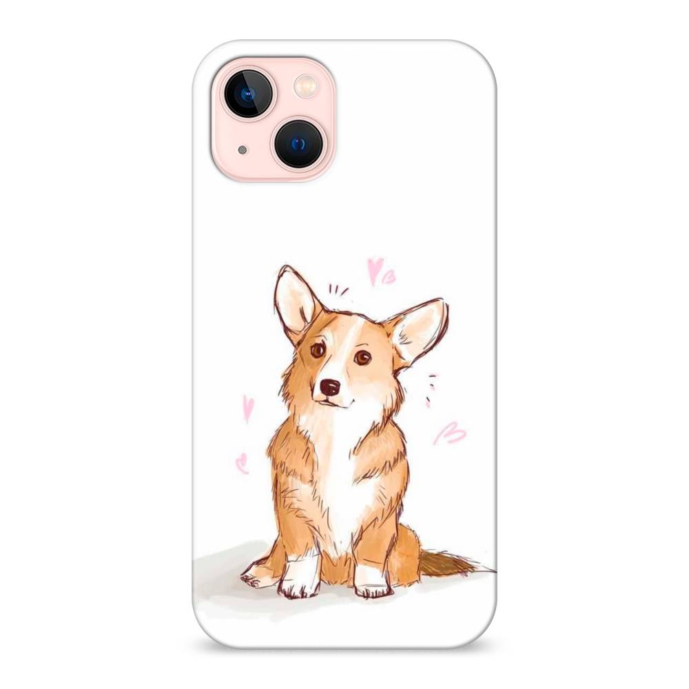 

Пластиковый чехол "Корги любовь" на Apple iPhone 13, 14220-1