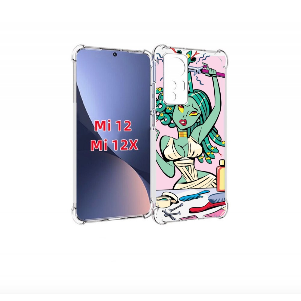 

Чехол бампер MyPads медуза расчесывается женский для Xiaomi 12., Прозрачный, Tocco