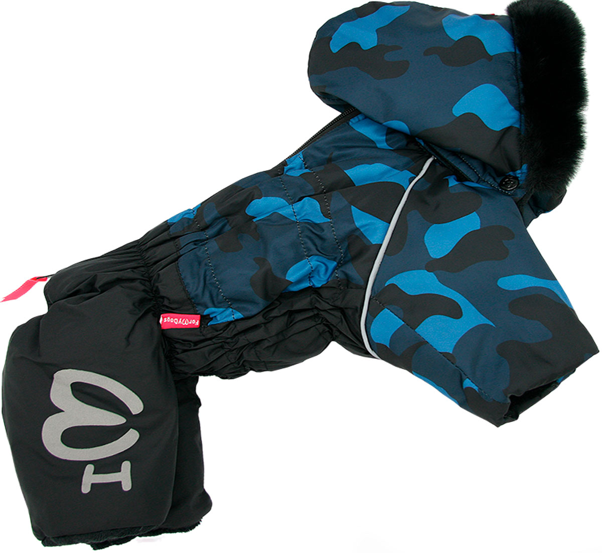 фото Комбинезон для собак for my dogs fw1079-2021 m (18) для мальчиков черно-синий