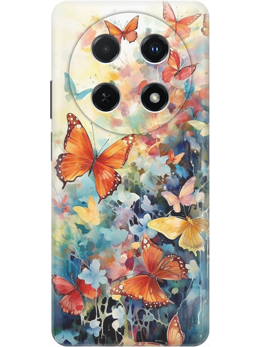 

Силиконовый чехол на Huawei nova 12i с принтом "Бабочки акварелью", Прозрачный;желтый;красный;синий, 782624091