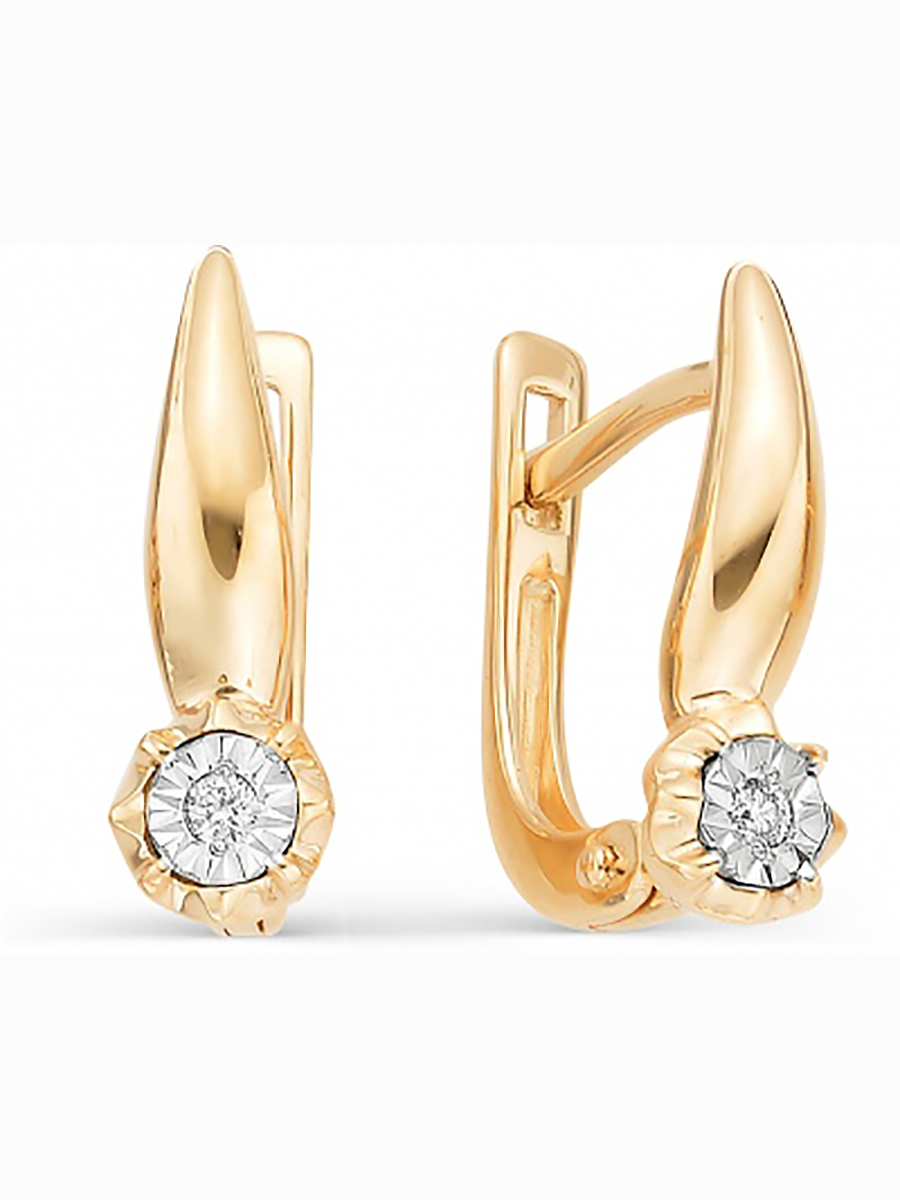 

Серьги с бриллиантами из красного золота Алкор 21965-100, 21965-100