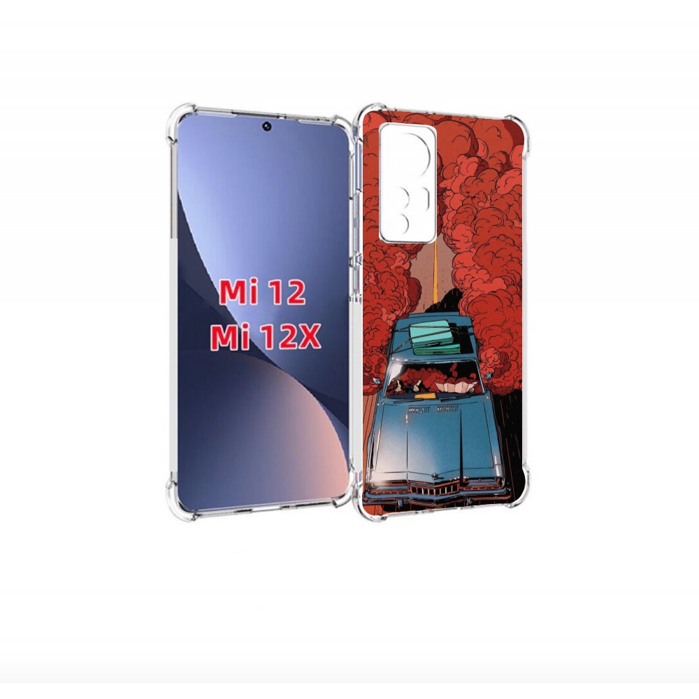 

Чехол бампер MyPads машина мчится с дымком для Xiaomi 12., Прозрачный, Tocco