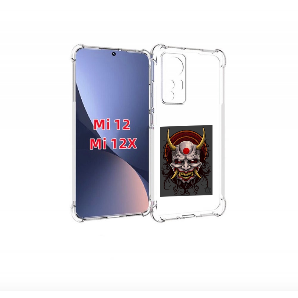 

Чехол бампер MyPads маска с клыками и рогами для Xiaomi 12., Прозрачный, Tocco