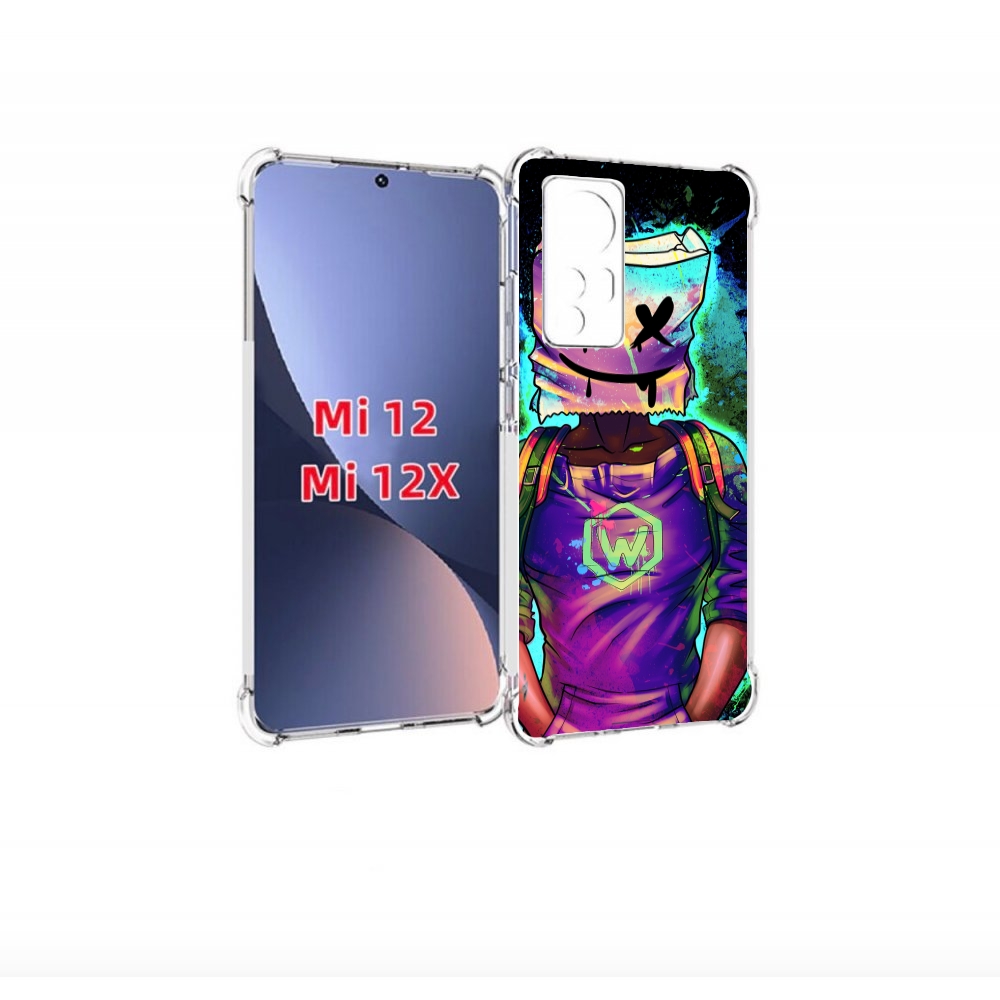 

Чехол бампер MyPads маршмеллоу-глитч для Xiaomi 12., Прозрачный, Tocco