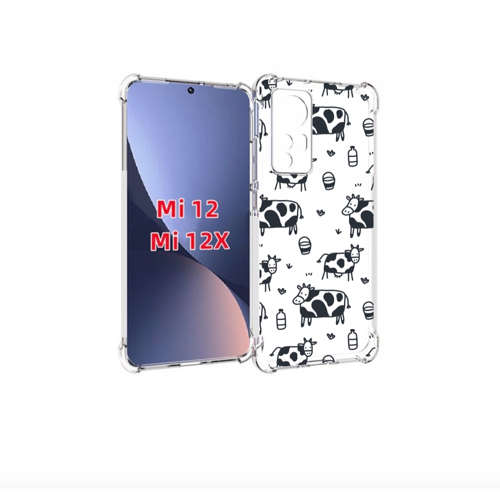 

Чехол бампер MyPads маленькие-коровки для Xiaomi 12., Прозрачный, Tocco
