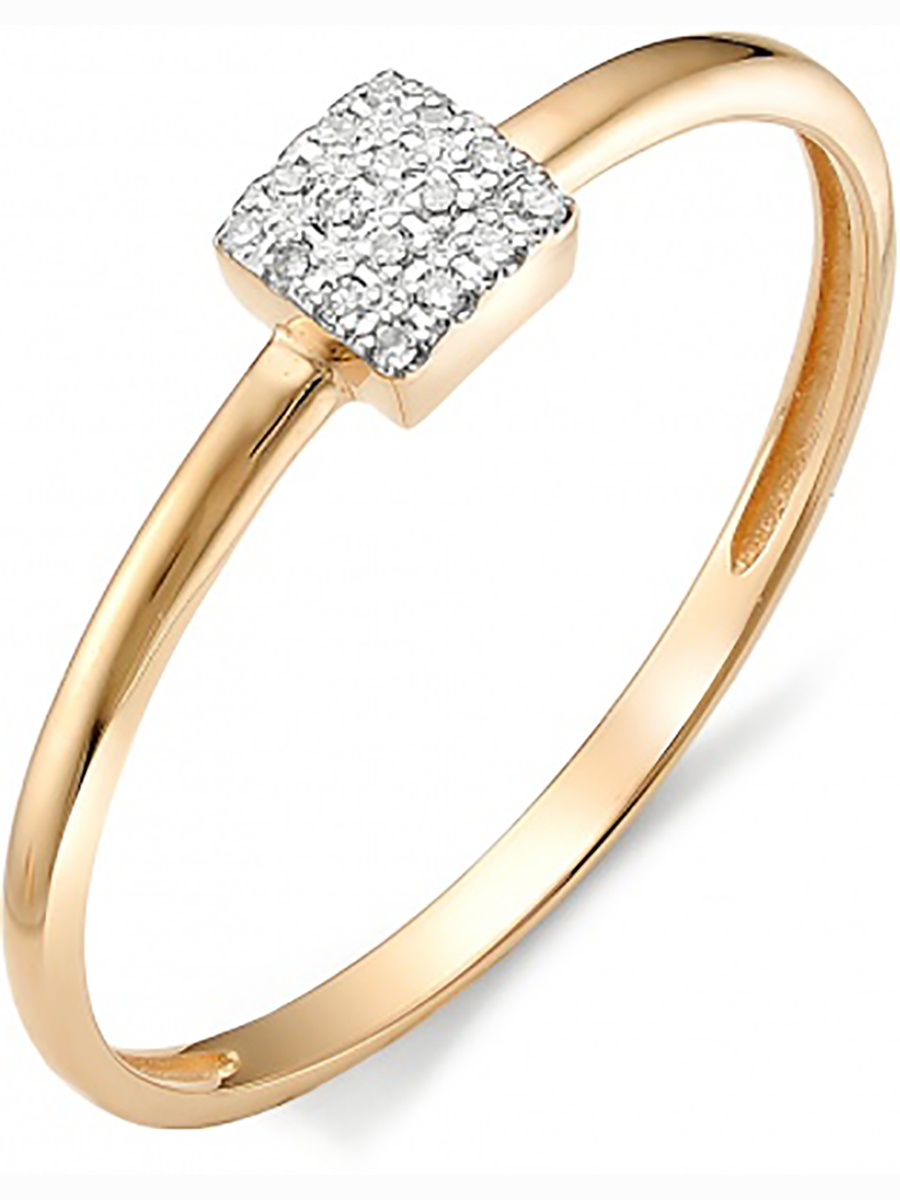 

Кольцо с бриллиантами из красного золота р. 18,5 Алкор 12265-100, 12265-100