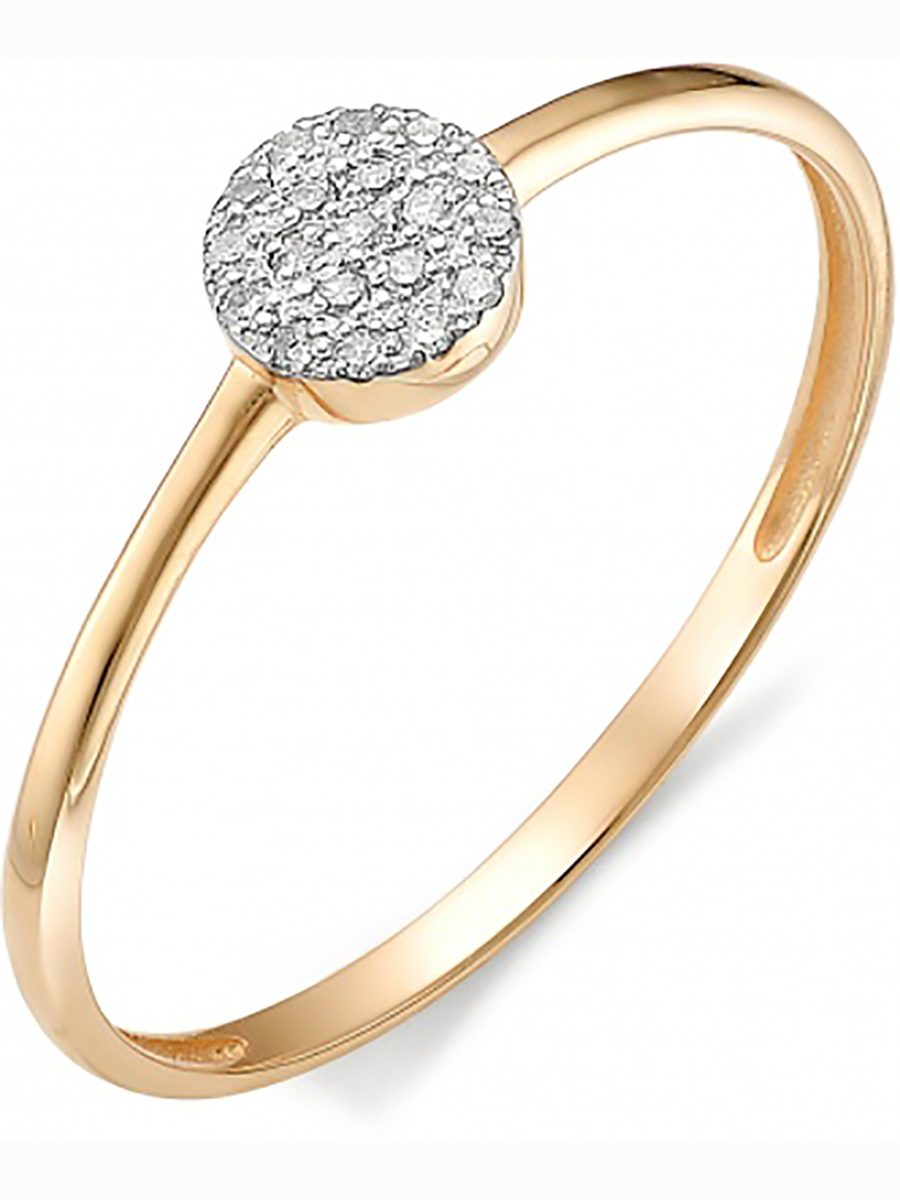 

Кольцо с бриллиантами из красного золота р. 15,5 Алкор 12264-100, 12264-100