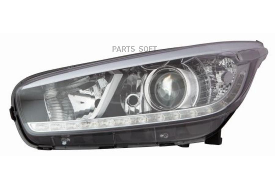 DEPO Фара L KIA CEED 12- H7/H7/H7/PY21W/LED черн.