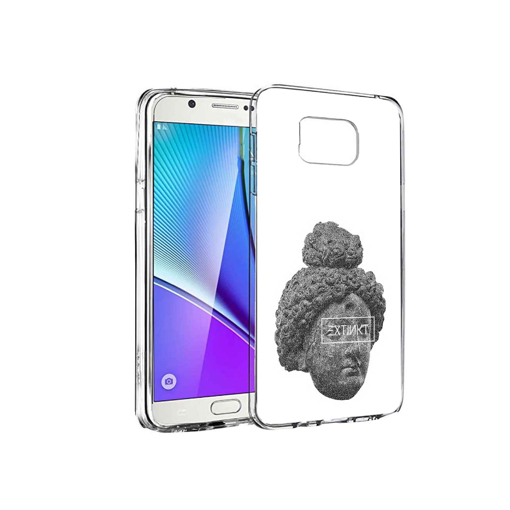 

Чехол MyPads Tocco для Samsung Galaxy Note 5 каменное лицо девушки, Прозрачный, Tocco
