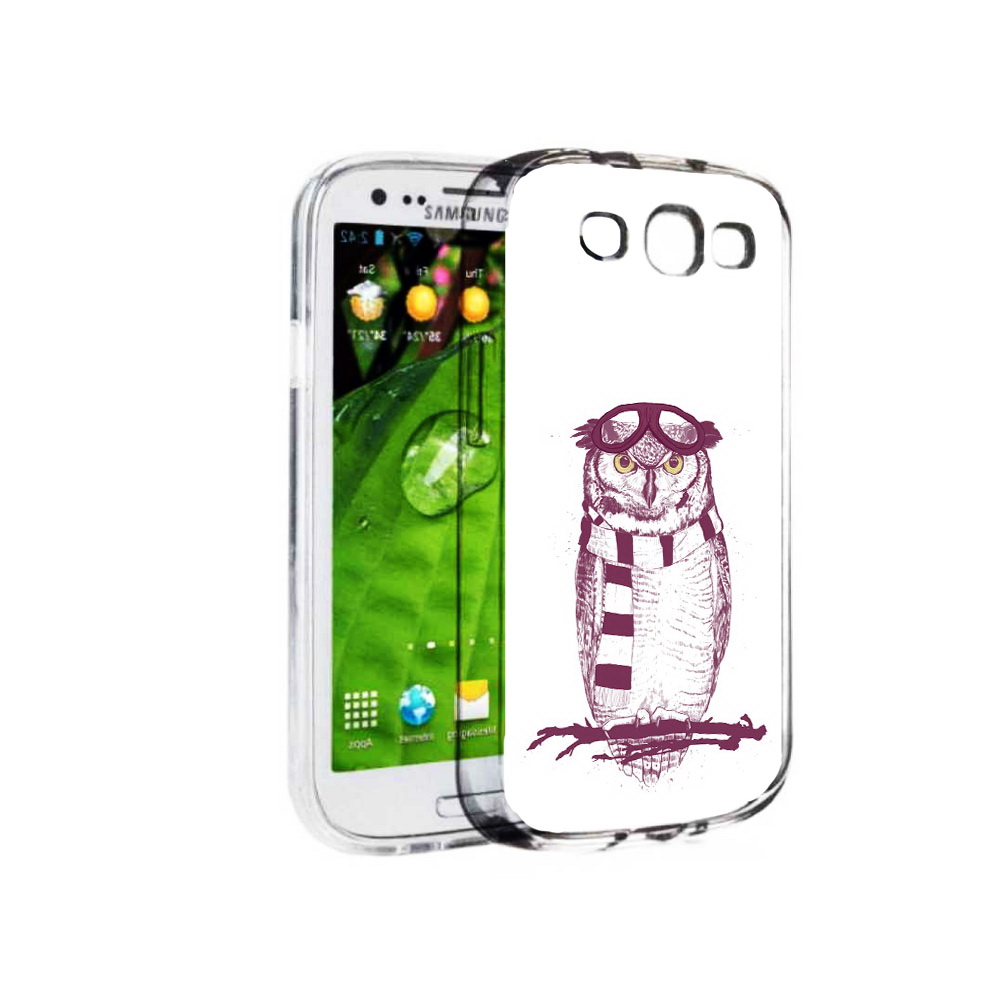 

Чехол MyPads Tocco для Samsung Galaxy S3 сова-летчик (PT123108.507.612), Прозрачный, Tocco