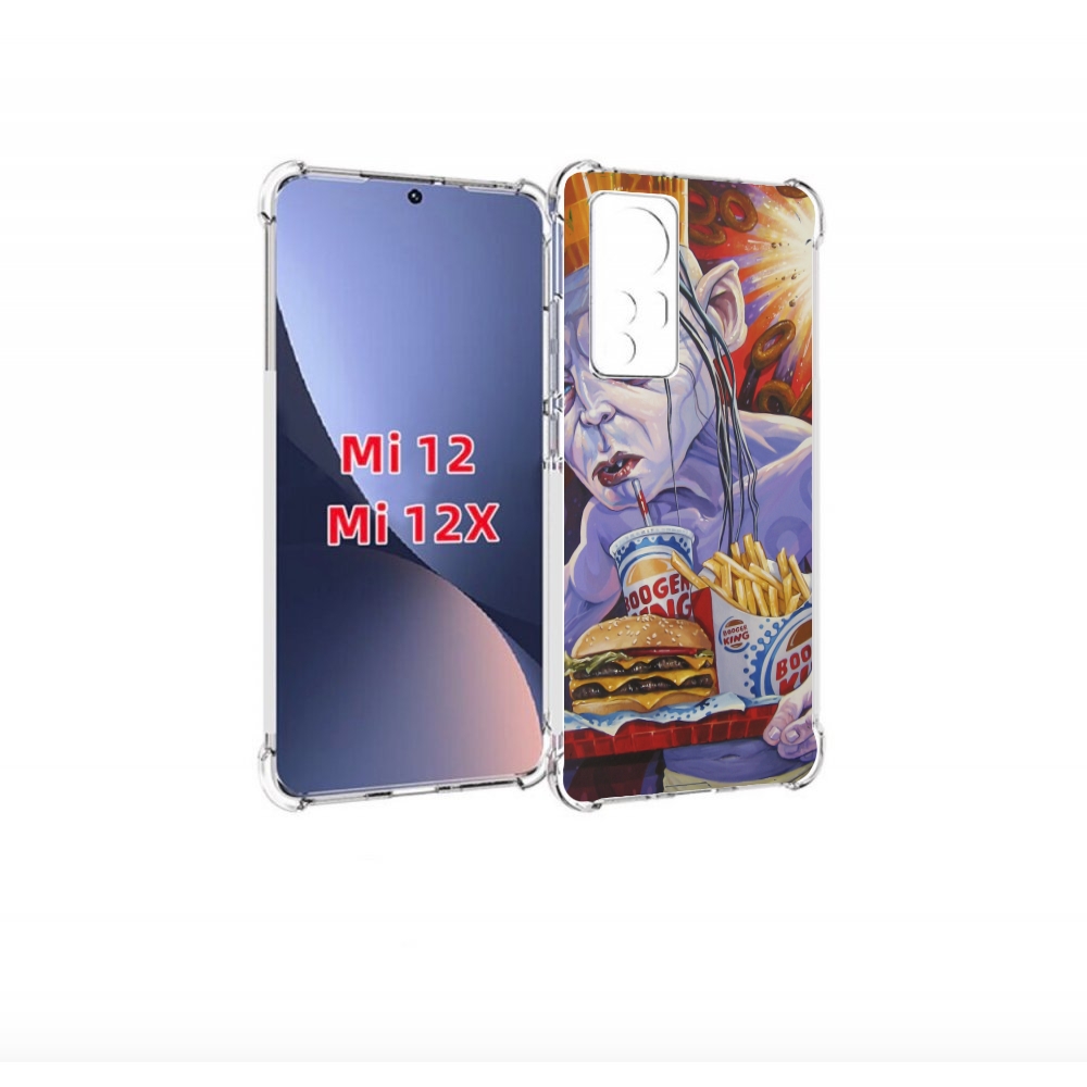 

Чехол бампер MyPads любитель бургер кинга для Xiaomi 12., Прозрачный, Tocco