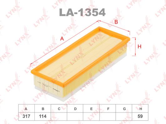

Фильтр Воздушный LYNXauto арт. LA-1354