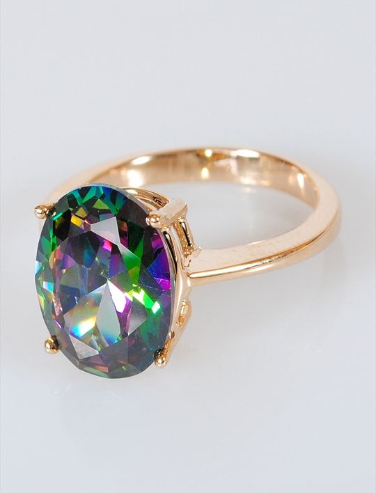 

Кольцо из бижутерного сплава р. 17 Lotus Jewelry Кольцо с фианитом мистик "Овал", фианит, Кольцо с фианитом мистик "Овал"