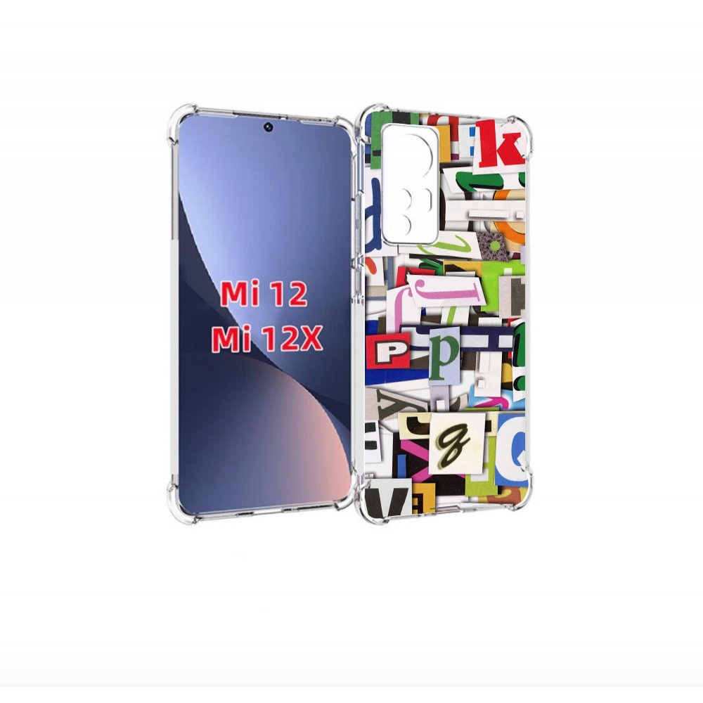 

Чехол бампер MyPads ломанные-буквы для Xiaomi 12., Прозрачный, Tocco