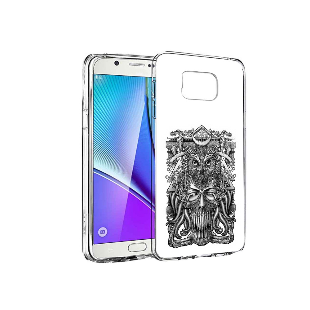 

Чехол MyPads Tocco для Samsung Galaxy Note 5 зубастая сова, Прозрачный, Tocco