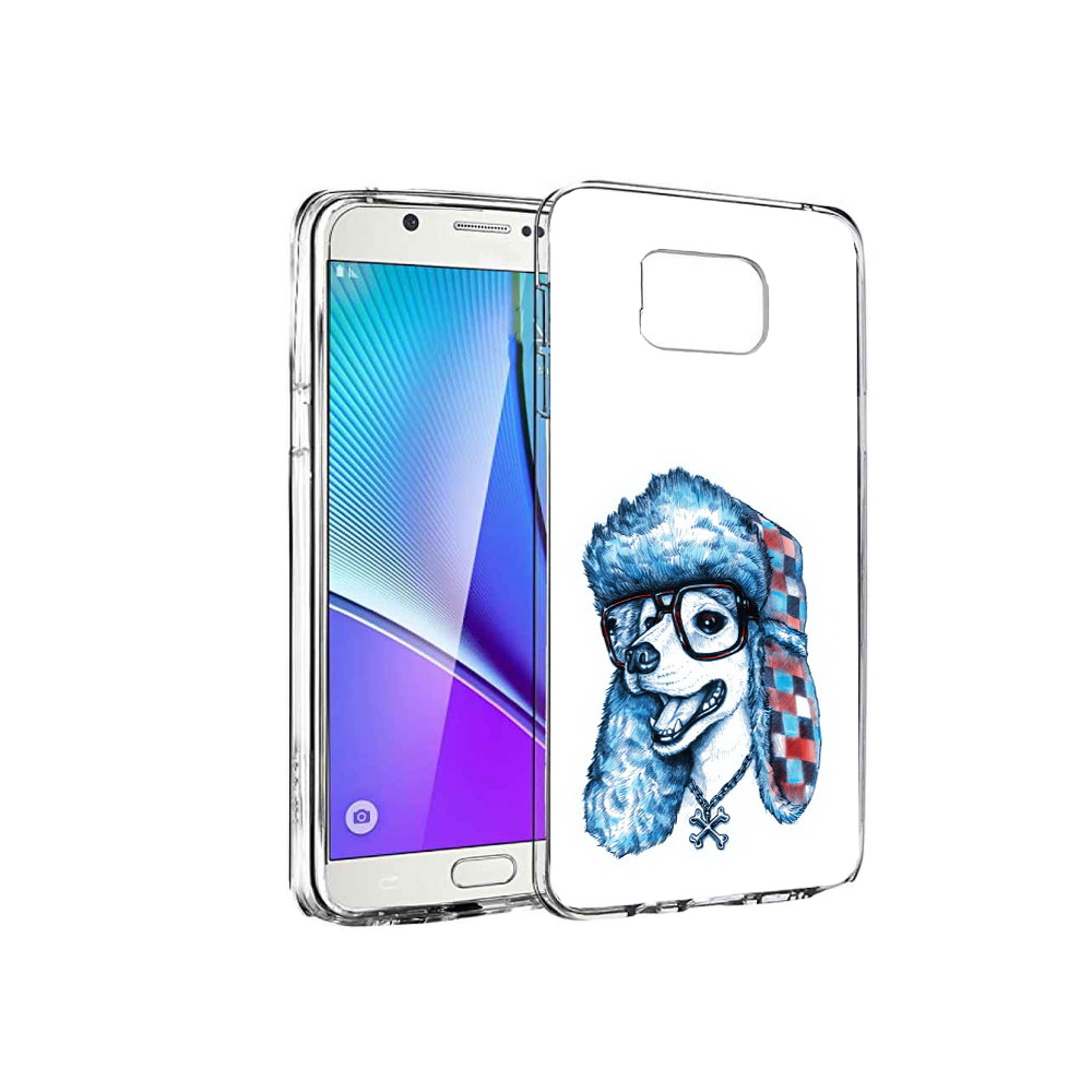 

Чехол MyPads Tocco для Samsung Galaxy Note 5 зимний пес, Прозрачный, Tocco