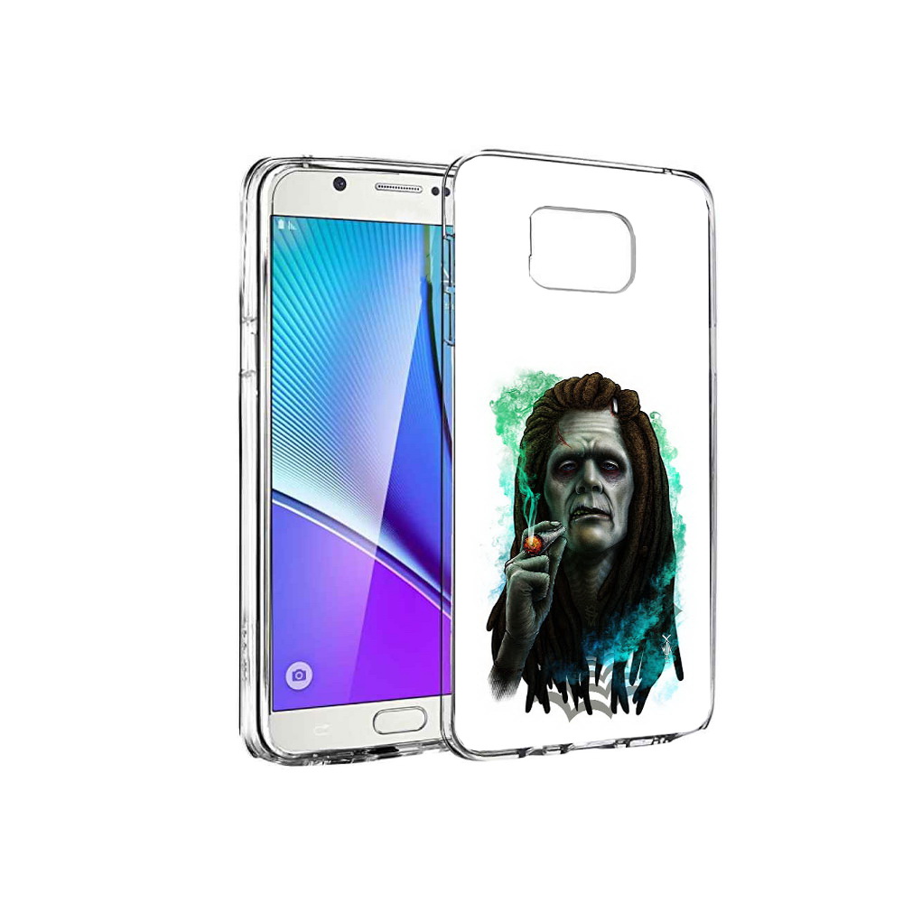 

Чехол MyPads Tocco для Samsung Galaxy Note 5 зеленый мужчина с сигаретой, Прозрачный, Tocco