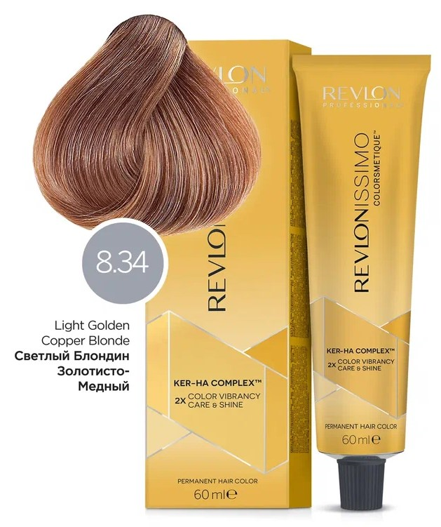 

Краска для волос Revlon Professional Revlonissimo Colorsmetique Color & Care, 8.34