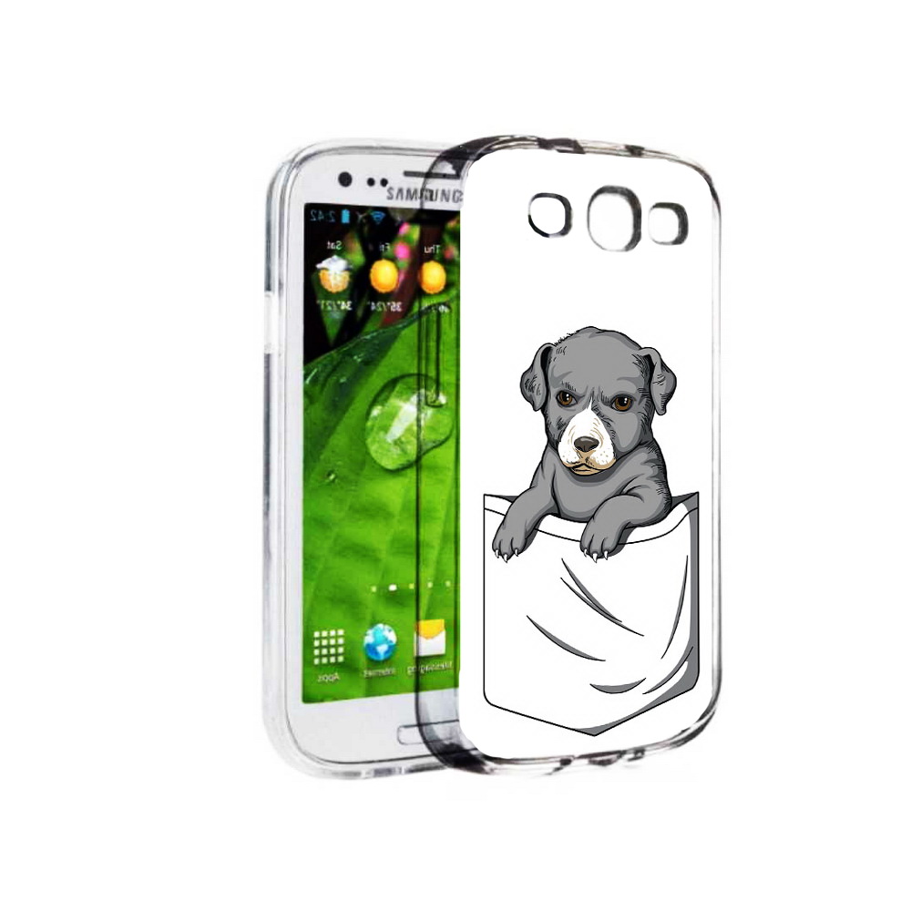 

Чехол MyPads Tocco для Samsung Galaxy S3 собачка в кармане (PT123108.507.611), Прозрачный, Tocco