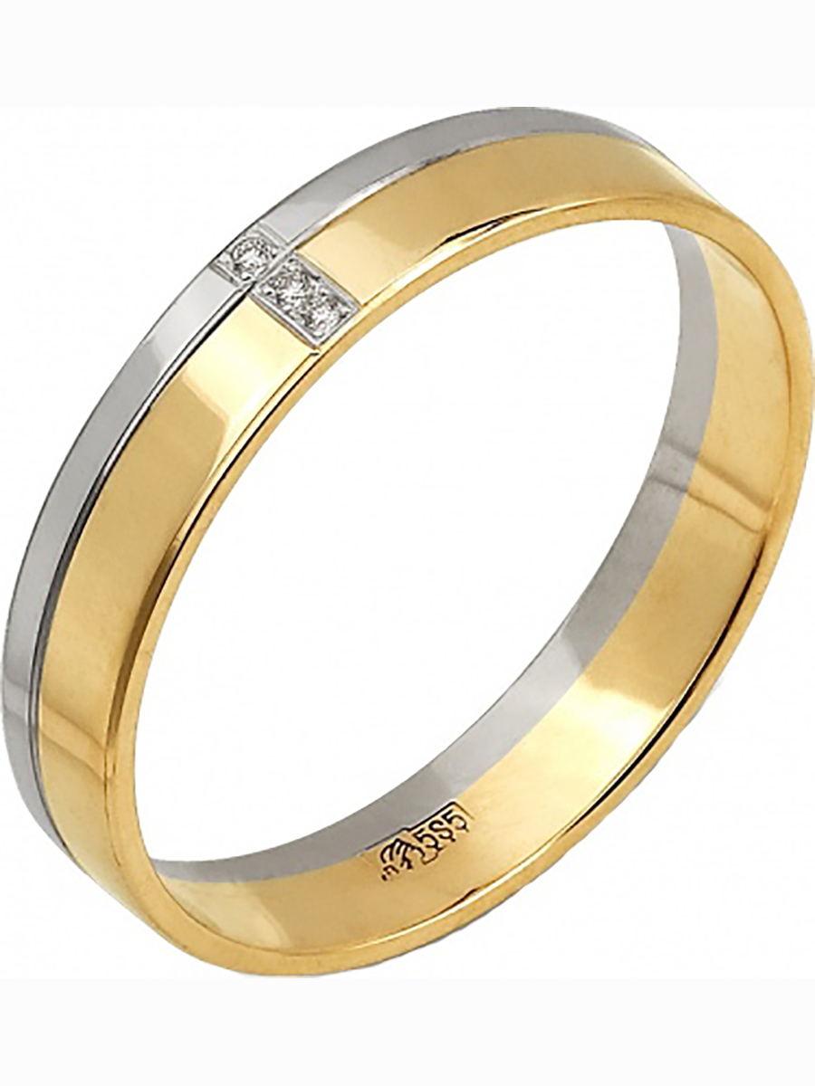 

Кольцо с бриллиантами из красного золота р. 15,5 Алкор 1388-100, 1388-100