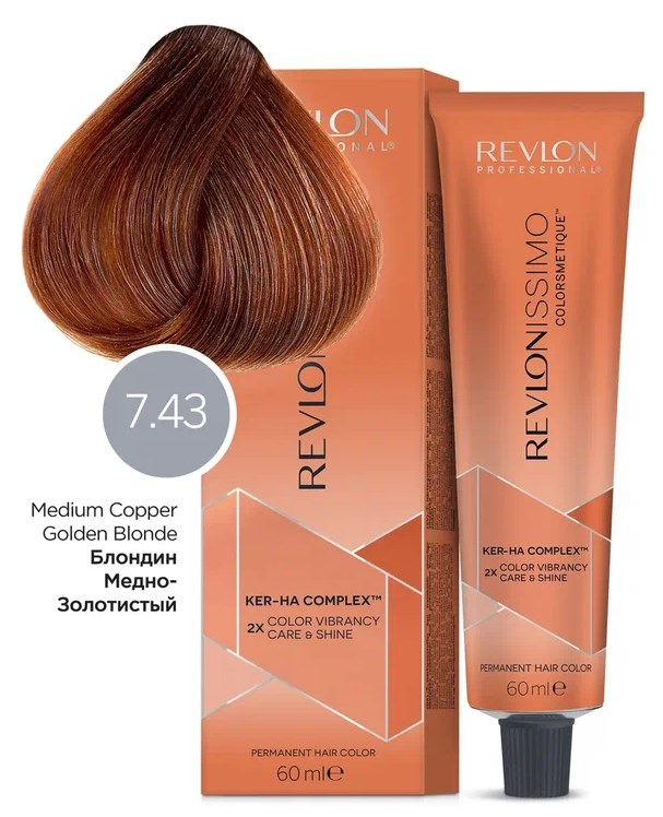 Краска для волос Revlon Professional Revlonissimo Colorsmetique Color & Care, 7.43