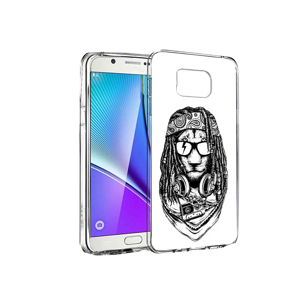 

Чехол MyPads Tocco для Samsung Galaxy Note 5 дреды льва, Прозрачный, Tocco