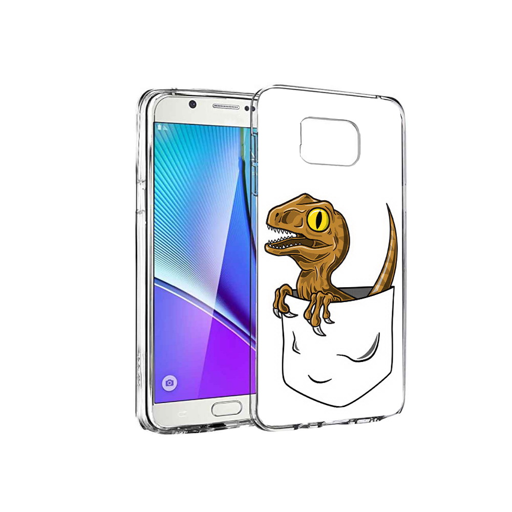 

Чехол MyPads Tocco для Samsung Galaxy Note 5 динозавр в кармане, Прозрачный, Tocco