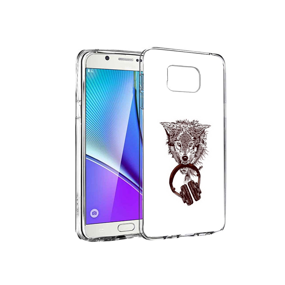 

Чехол MyPads Tocco для Samsung Galaxy Note 5 дикий волк, Прозрачный, Tocco