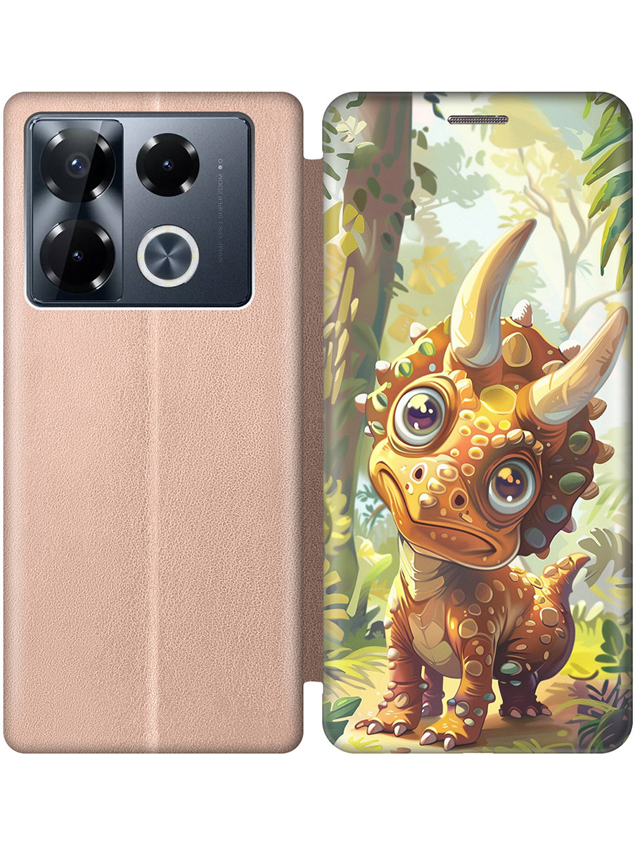 

Чехол-книжка на Infinix Note 40 Pro / 40 Pro 5g / 40 Pro+ 5g с принтом золотой 799031, Золотистый;желтый;зеленый, 782627071