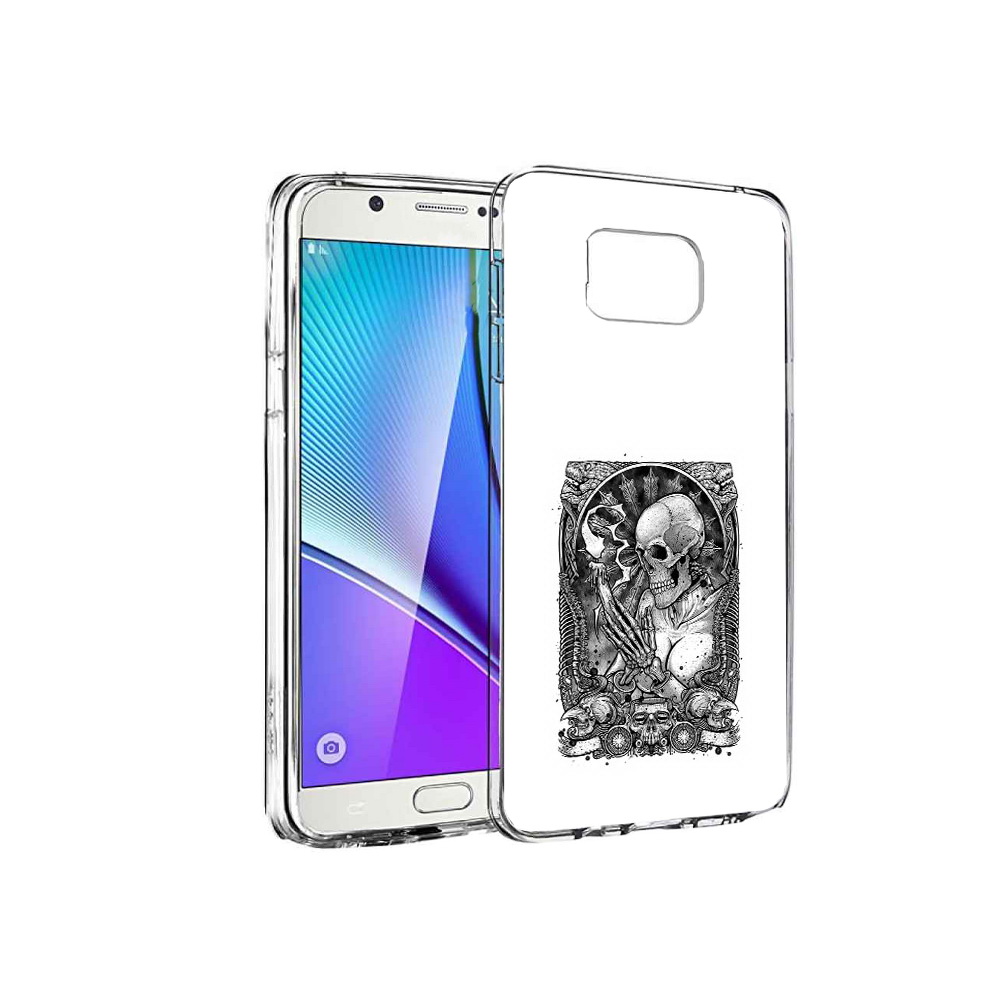 

Чехол MyPads Tocco для Samsung Galaxy Note 5 девушка скелет, Прозрачный, Tocco