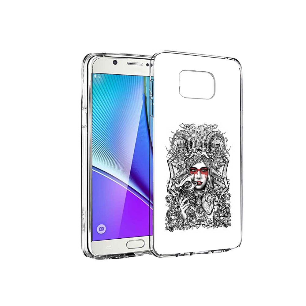 

Чехол MyPads Tocco для Samsung Galaxy Note 5 грусная девушка, Прозрачный, Tocco
