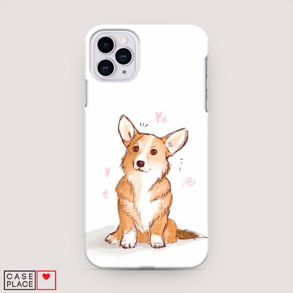 

Пластиковый чехол "Корги любовь" на Apple iPhone 11 Pro Max, 12220-1